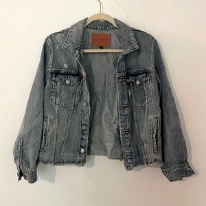 Lucky brand raw edge denim jacket